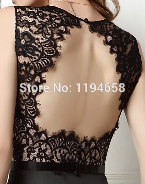 Скидка-элегант вечерние платья ну вечеринку черный v-образным вырезом русалка