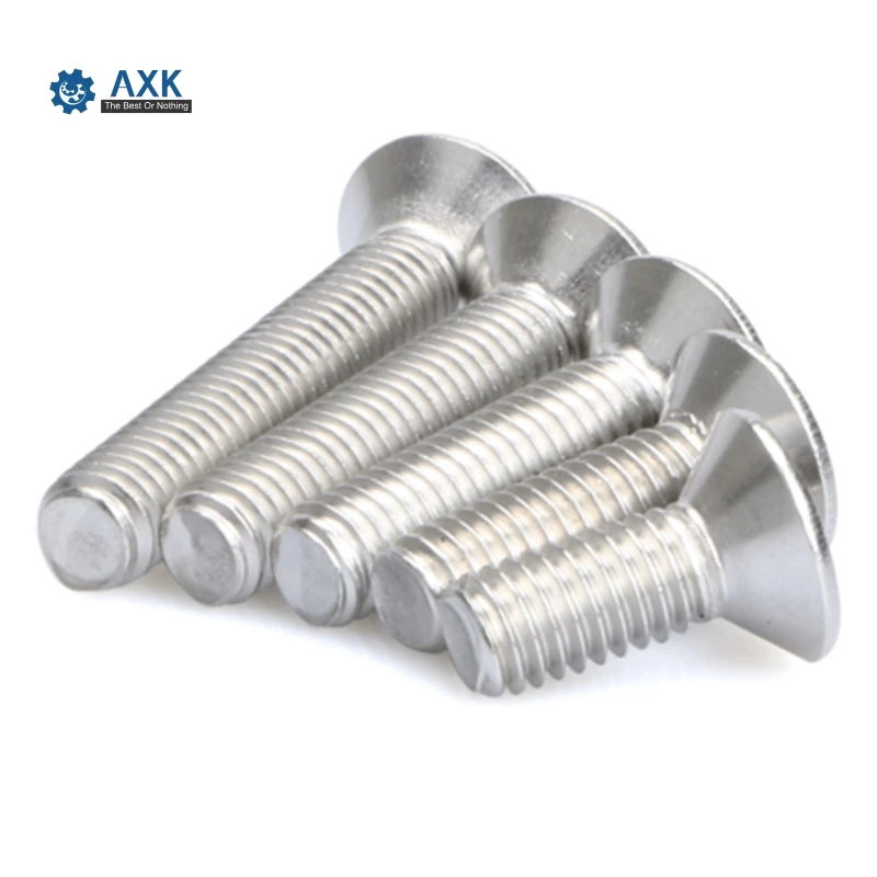Head Screw Hex Socket Stainless Steel 100pcs/lot M3 Din7991 Machine Stainlness Flat High Quality Service Electrical | Обустройство