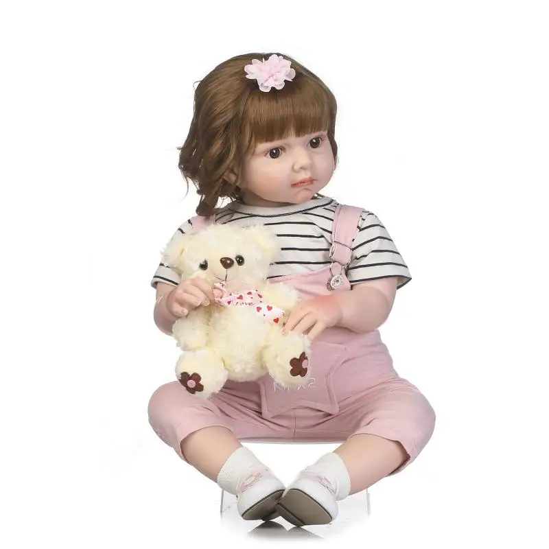 Настоящее Малыша Кукла реборн 70 см кукол Reborn Baby alive 28 дюймов полный винил Boneca