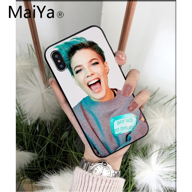 MaiYaCa Singer Halsey высококачественный чехол для телефона iPhone 6S 6plus 7 7plus 8 plus X Xs MAX 5 5S XR |