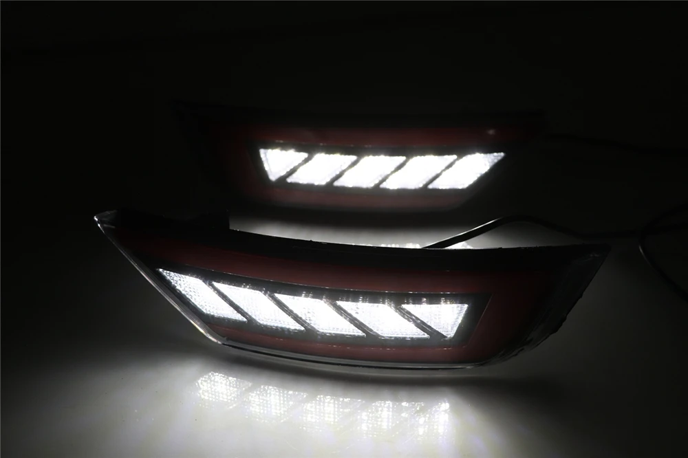 2 шт. светодиодный для Ford Ecosport 2013 светодиодный задний бампер светильник противотуманный фонарь стоп-сигнал Предупреждение светильник отражатель лампы