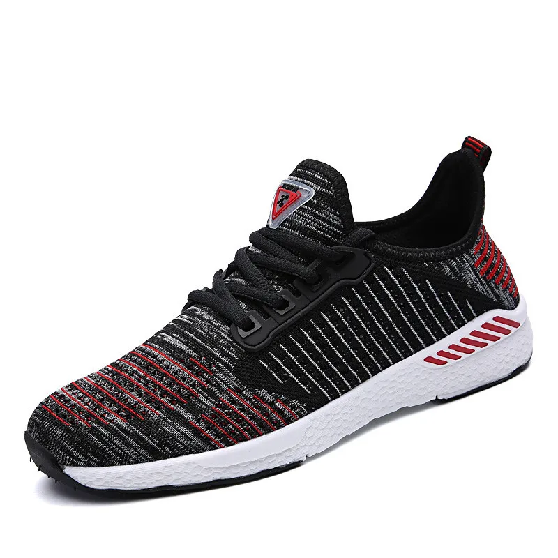 2019 Breathable Casual Men Fashion Sneakers Fly-knitted Shoes Size 39-46 2018 New Arrival Man Walking Footwear | Обувь