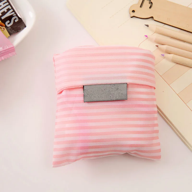 Pink stripes Женская Складная Эко сумка для покупок сумка переносная многоразовая сумка для хранения продуктов милое животное Фламинго - Цвет: Pink stripes