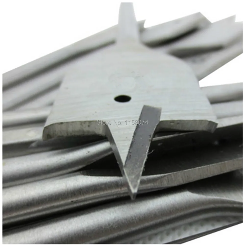 6 шт. Деревообработка плоским дрель три заостренными концами Wood boring лопаты Набор