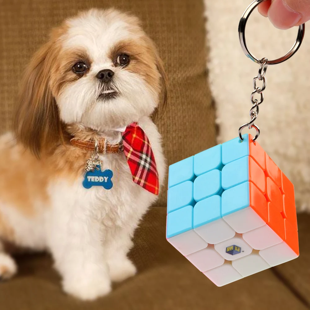 Брелок D-FantiX Yuxin Cube 3x3 мини куб головоломка игрушка (1 38 дюйма) | Игрушки и хобби
