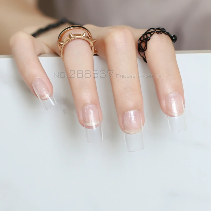 2017 Новинка Супер длинная прозрачная Квадратная Головка конфетного цвета полная