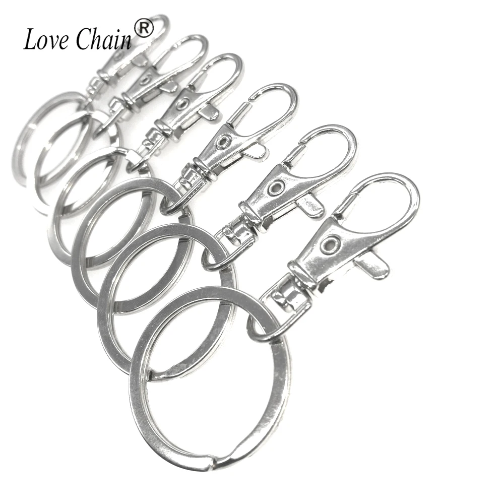 LoveChain 6 шт. искусственная Золотая застежка-карабин зажимы для ключей брелок