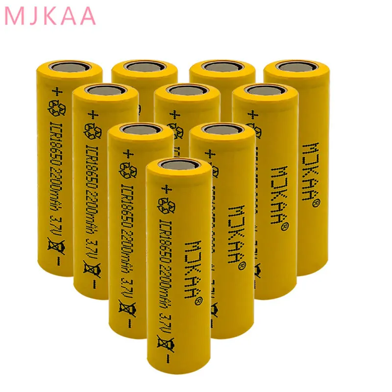 Высокое качество Icr18650 литий желтый 2200mah 3 7 V ионная аккумуляторная батарея с