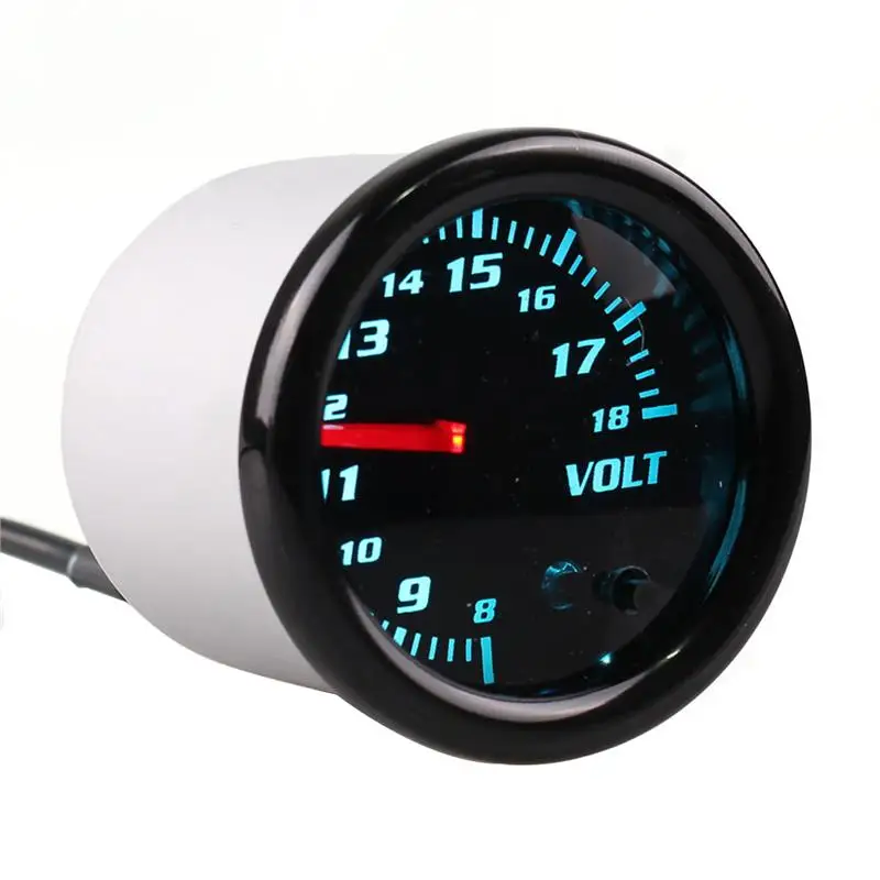 voltmeter 52 мм Датчик Тахометр RPM Meter Boost/Температура воды/Температура масла/давление масла/Тахометр/Вольт/Воздушный расход топлива/EGT/Вакуумный измеритель автомобиля - Цвет: voltmeter