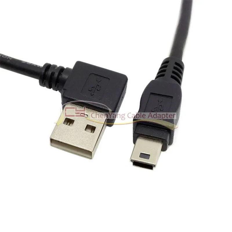 50 см Прямоугольный 90 градусов USB 2 0 штекер для Mini 5pin со штепселем передачи данных и