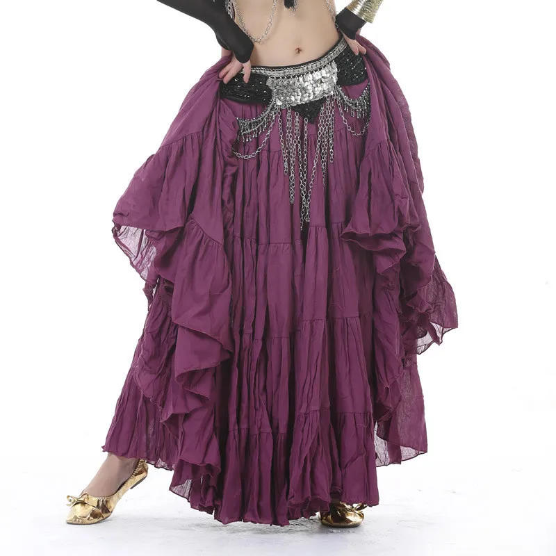 

New style Linen skirt gypsy skirt clothes belly dance costume indian dance set bellydance wear Skirt 12 colors 6pcs/Lot