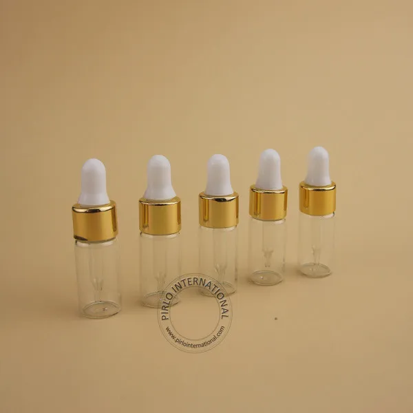 50 шт./лот оптовая продажа прозрачная стеклянная бутылка эфирного масла с