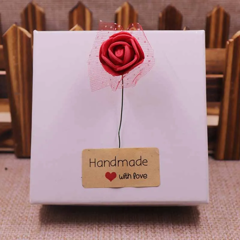 24 шт./лот 2019 новый стиль цветок и ручная работа с надписью Love ожерелье коробка