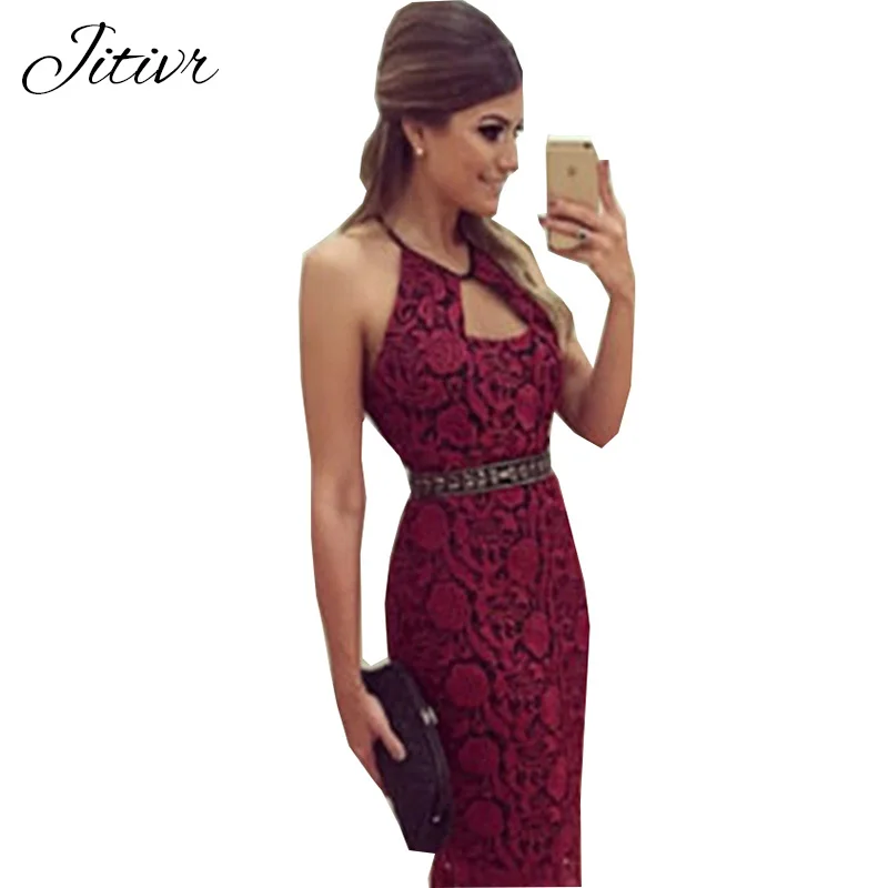 Вечернее платье Plus Size Ruffled Империя выдалбливают летнее 2017 г. пикантные женское