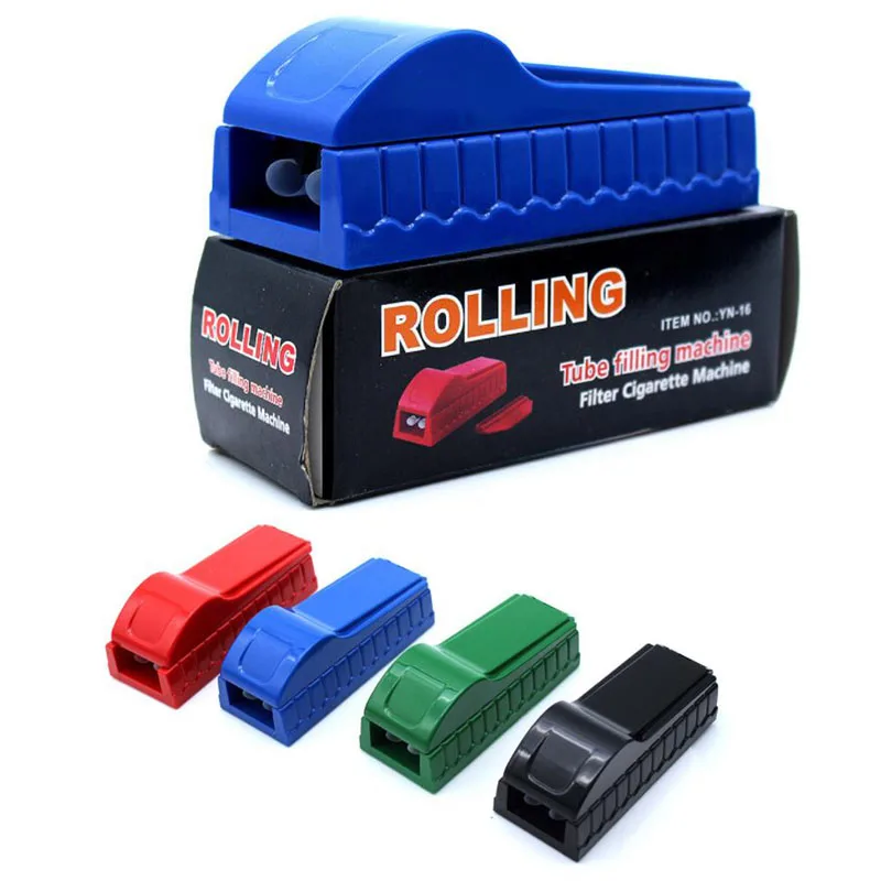 

1pcs New 70mm 2-Tube Manual Double Tube Tobacco Roller Cigarette Injector Maker Rolling Machine Device Set Random Color