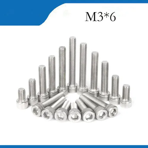 Бесплатная доставка M3 * 6 20 шт. 304 высококачественные нержавеющие гвозди ревеерный