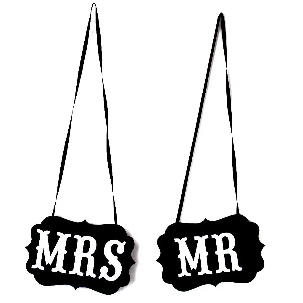 Mr Mrs Винтаж свадебные стул овсянка баннер для фотокабинки вывески гирлянды