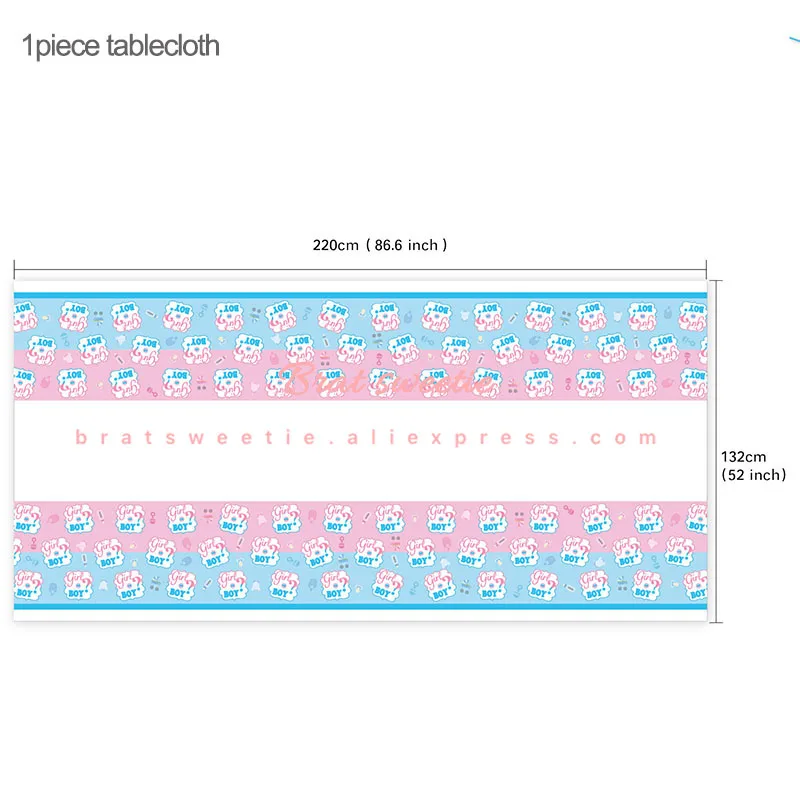 GOB tablecloth Пол раскрывает воздушный шар девочка или Мальчик Письмо фольгированные шары ребенок душ 1 первый день рождения украшения Детские принадлежности - Цвет: GOB tablecloth