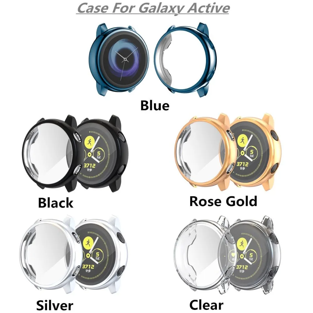 Защитный чехол для Samsung Galaxy Watch Active ультра тонкий мягкий силиконовый защитный 40