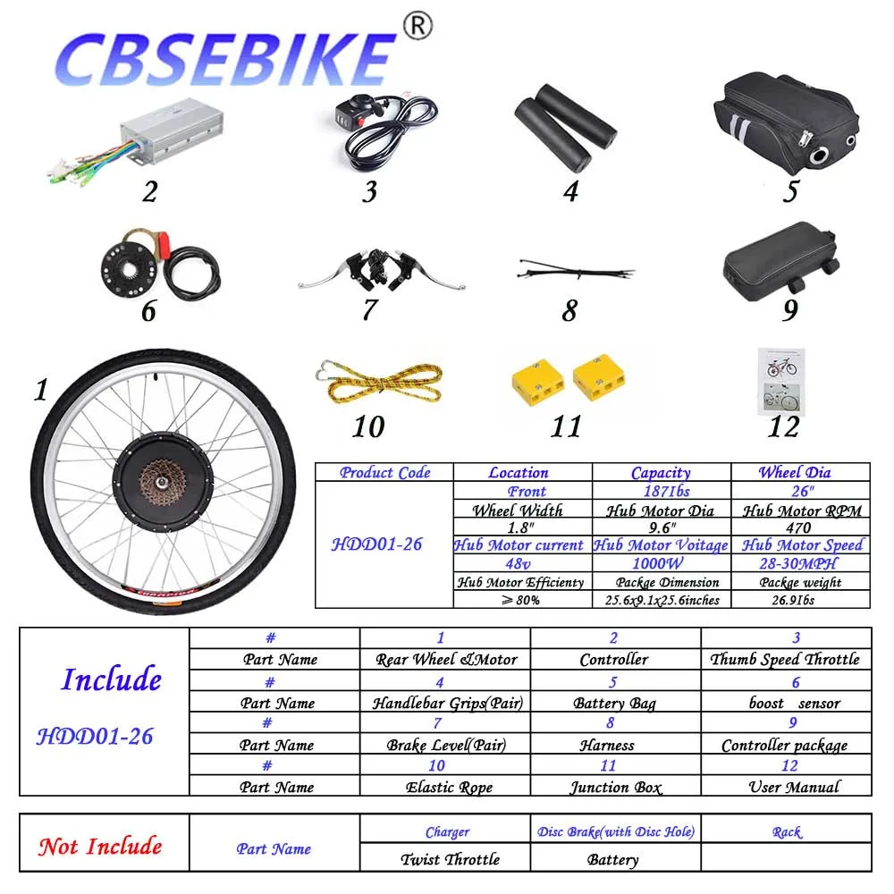 26inch 48v1000w HDD1 Ebike заднее колесо высокоскоростной конверсионный комплект 36v250w 36v500w 48v500w 48v1000w 26 дюймов ступица двигателя HDC01-26 - Цвет: 26inch 48v1000w HDD1
