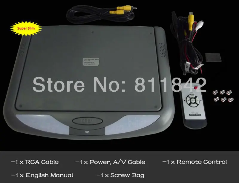 Freeship Super Slim 1024*768 10.1 &quot ROOFMOUNT Monitor Auto monitor Flip down Car LCD video | Автомобили и мотоциклы