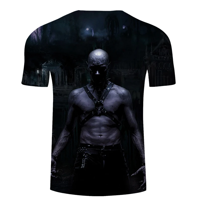 Футболка мужская стальная с 3D принтом тенниска без рукавов повседневная майка