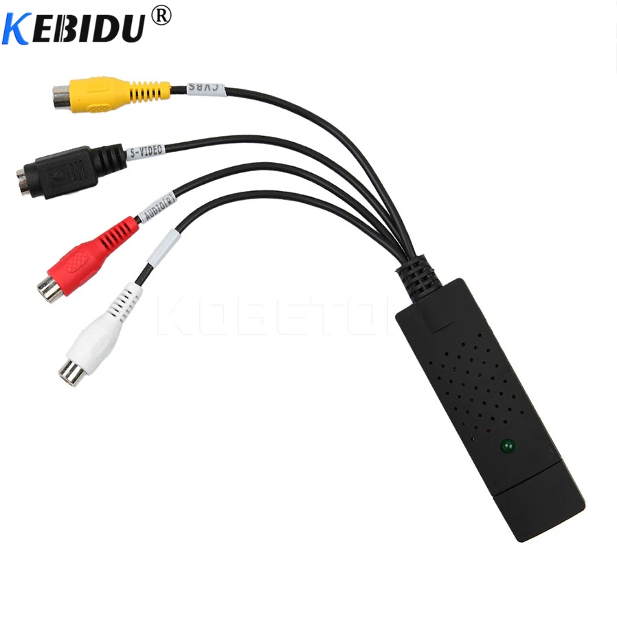 Kebidu легко заглушка USB 2 0 Аудио Видео карта захвата адаптер VHS на DVD видео конвертер
