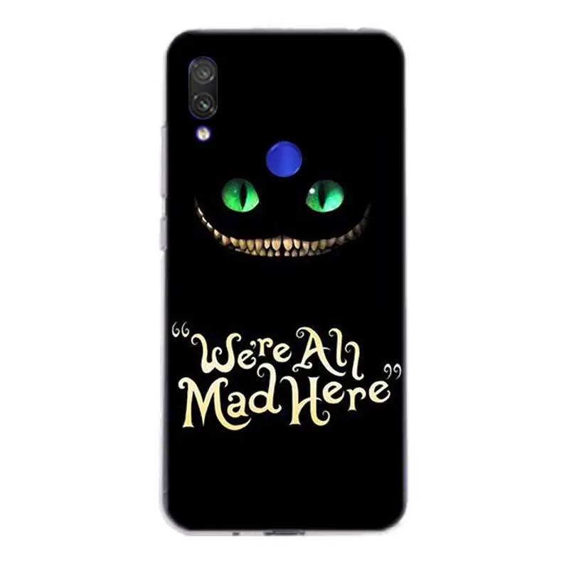 alice in wonderland cheshire cat Case For Xiaomi Redmi Note 7 6 Pro 5 4 4X K20 7A Y3 S2 5A 6A Xiomi Pocophone F1 9T 9 SE 8 A2 |