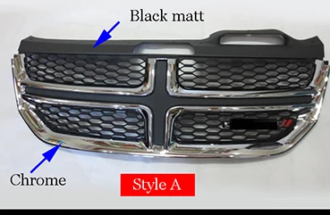 Style A Для Dodge Journey JCUV 2009 2010 2011 2012 2013 передний гриль бампер радиатор верхняя решетка крышка автомобиля Стайлинг - Цвет: Style A