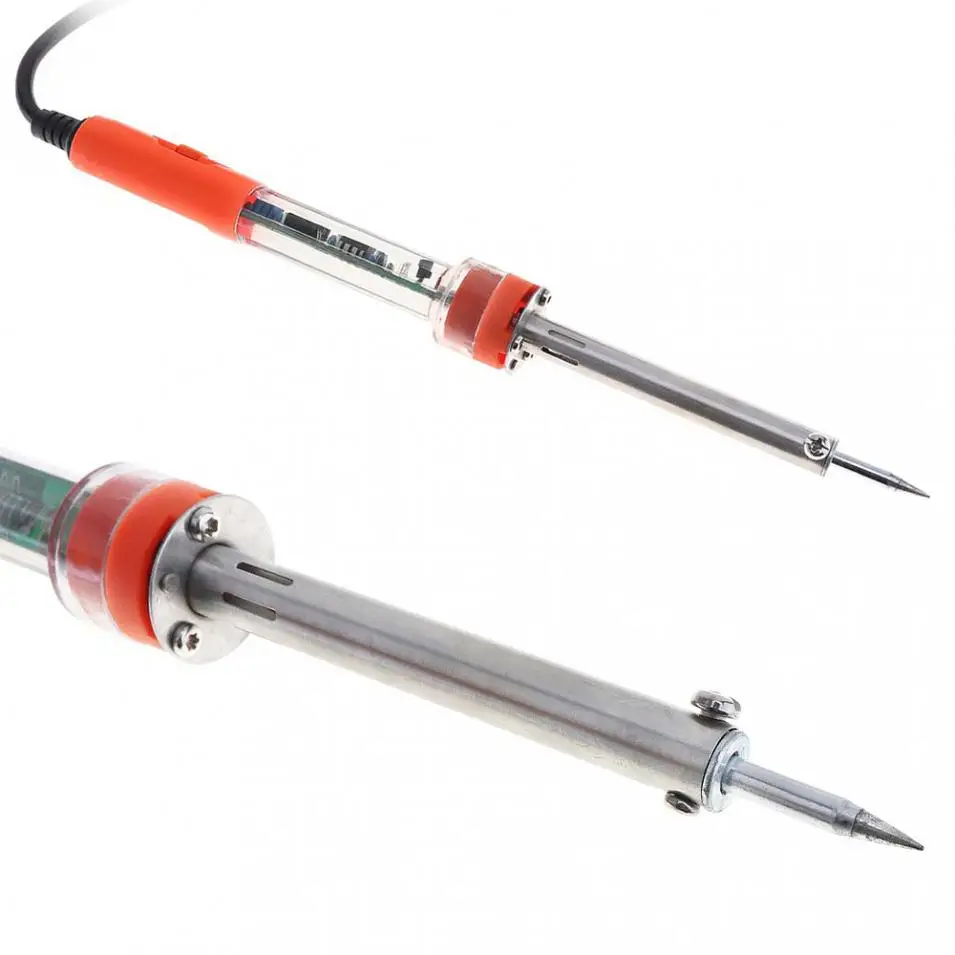 220V 60W External Heat Electric Soldering Iron Adjustable Temperature Welding Solder Station Support 0.5-1.2mm Wire EU Plug | Инструменты