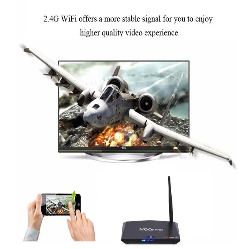 MX9 Pro 4 Гб Оперативная память 32 GB Встроенная Android 7 1 ТВ коробка RK3328 ядра 2 г/5G Wi Fi Bluetooth
