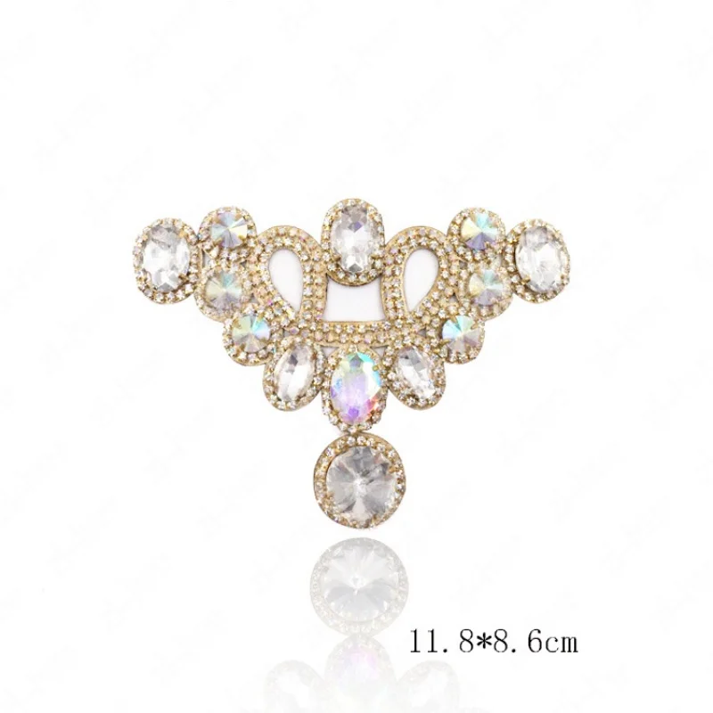 Бесплатная доставка оптовая продажа 2 шт./лот аппликация со стразами патч