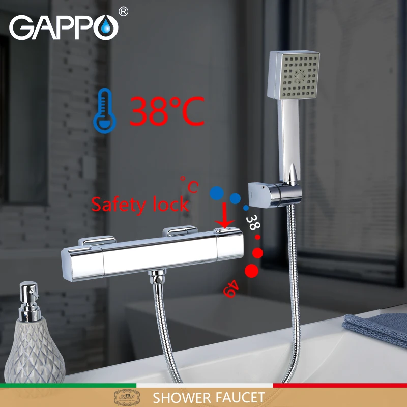 

GAPPO Shower Faucet thermostatic bath bathtub faucets chrome wall thermostat bathtub faucets brass shower mixer torneira