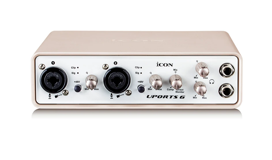 Интерфейс записи ICON Uports 6 USB обеспечивает аудиовход и выход внешняя звуковая