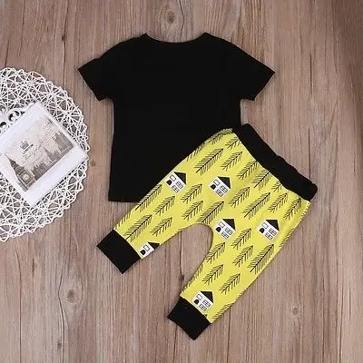 Комплект из 2 предметов с буквенным принтом одежда для маленьких мальчиков