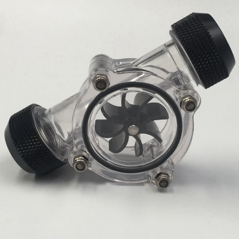 G1/4 Inch Flow Indicator Clear Main Body Black Blade Matte Pc Computer Water Cooling System Meter |
