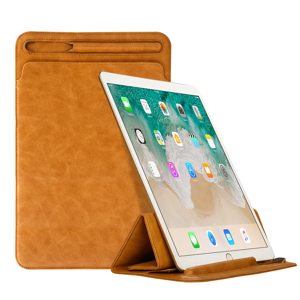 Jisoncase Роскошный кожаный чехол для ipad Pro12.9 дюймов чехол Защитный чехол для сумки с карандашом держатель для ipad чехол