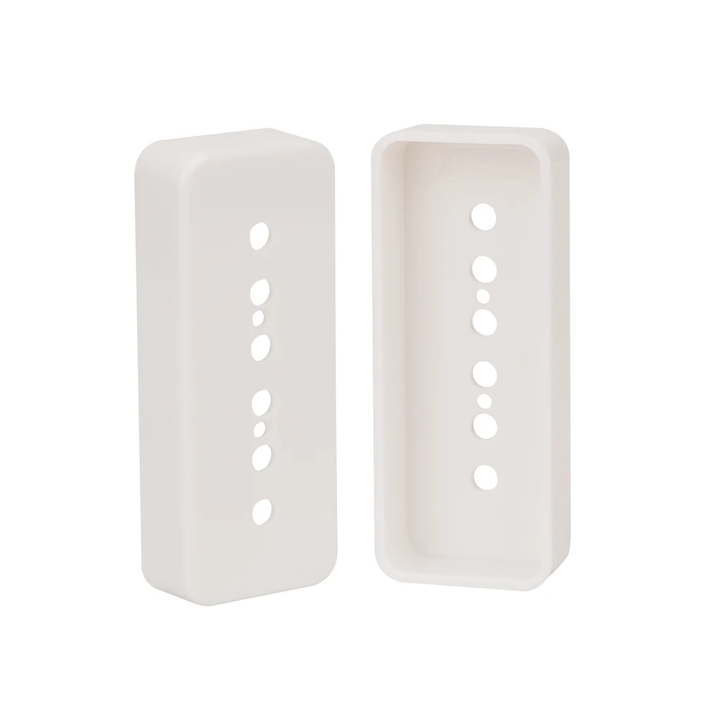 White 1 пара P90 Soapbar крышка звукоснимателя для LP Стиль гитары 50/УФ-фильтр 52 мм с полюс пространство цвета слоновой кости Пластик - Цвет: White