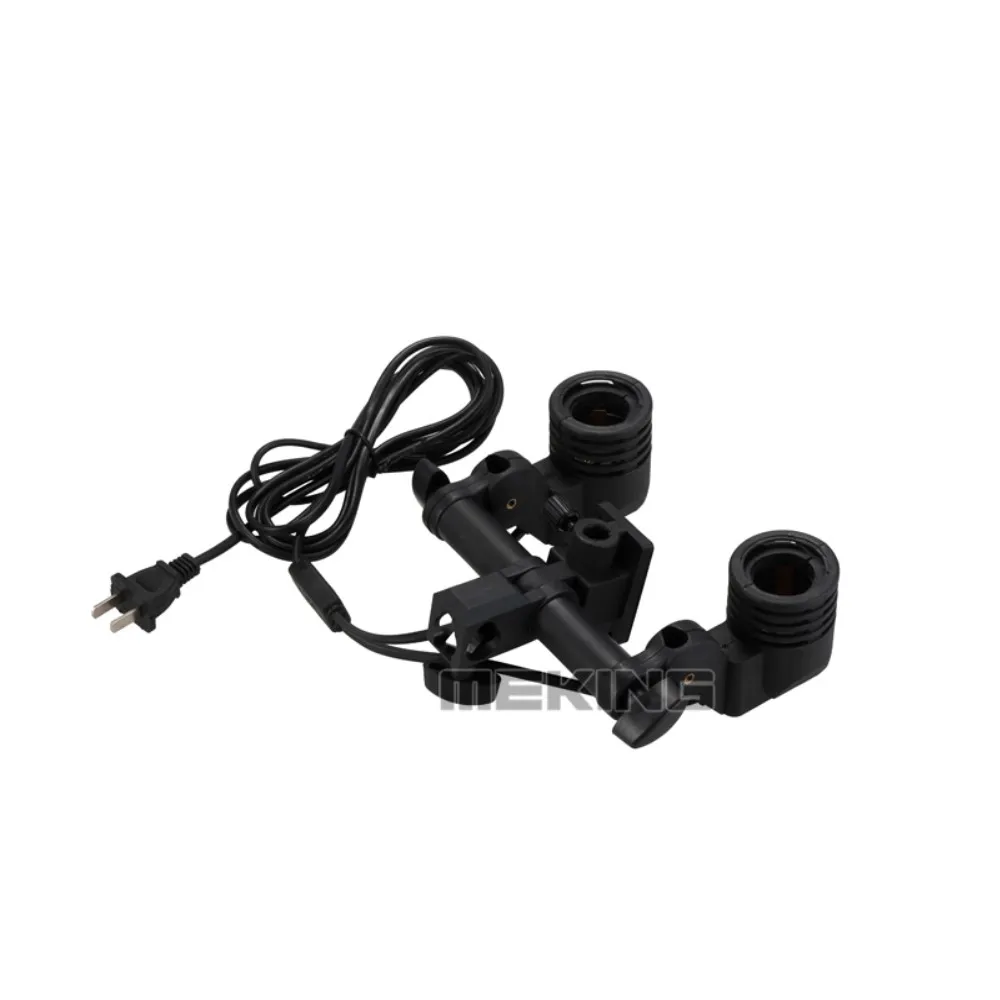 Двухголовый светильник для фотостудии монтажный фото ing E27 держатель патрона