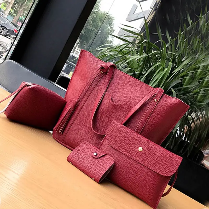 Новинка 2017 4 шт. женские сумки-мессенджеры сумка-тоут через плечо дамские сумочки