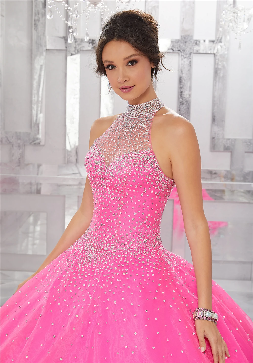 Элегантный Холтер Бисероплетение на шнуровке с курткой vestidos de quinceaneras vestidos de 15 anos Quinceanera платья