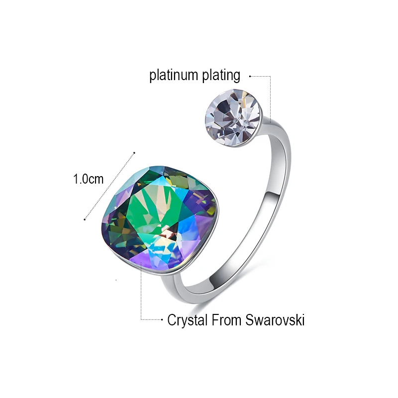 Новые модные открытые кольца MALANDA с настоящим кристаллом swarovski для женщин