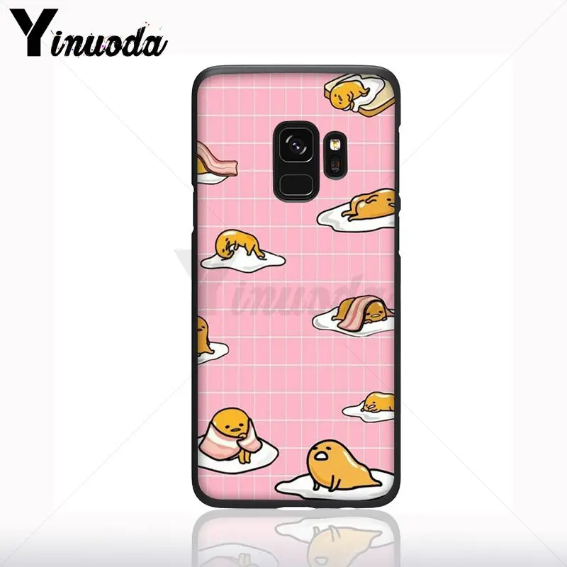 Yinuoda милый мультфильм gudetama жареные яйца черный ТПУ Мягкий силиконовый чехол для