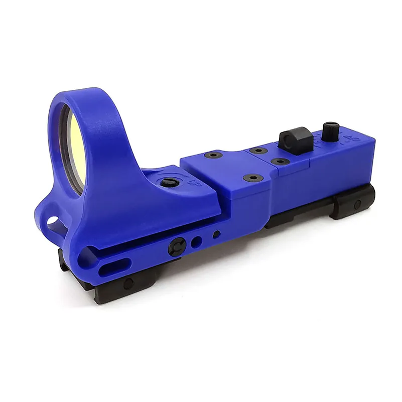 Синий SOTAC-GEAR тактический прицел с красной точкой EX 182 SeeMore Railway Reflex Sight C-MORE с красной и зеленой подсветкой подходит для рельсов 20 мм для страйкбола - Цвет: Синий