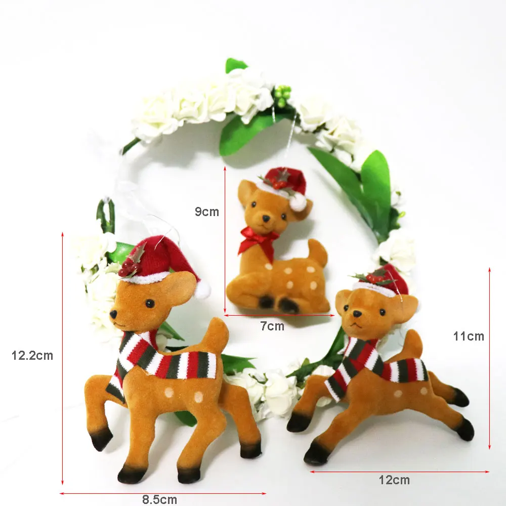 3 шт./упак. искусственная Рождественская елка украшения Подвески Олень куклы