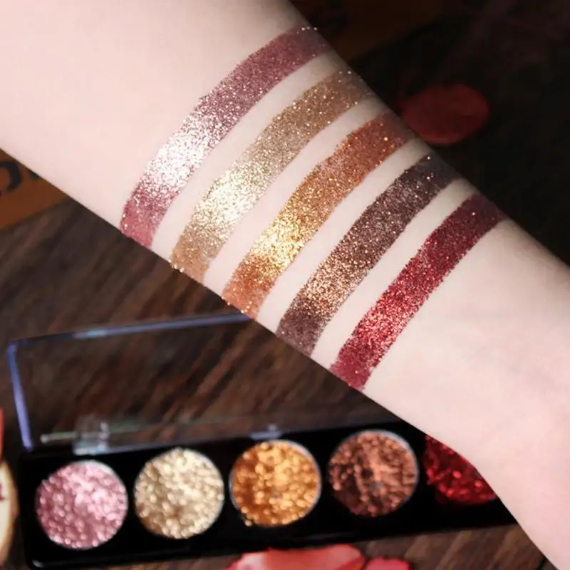 Цвета блестит Водонепроницаемый палитра теней этап составляют флэш глаз Makup