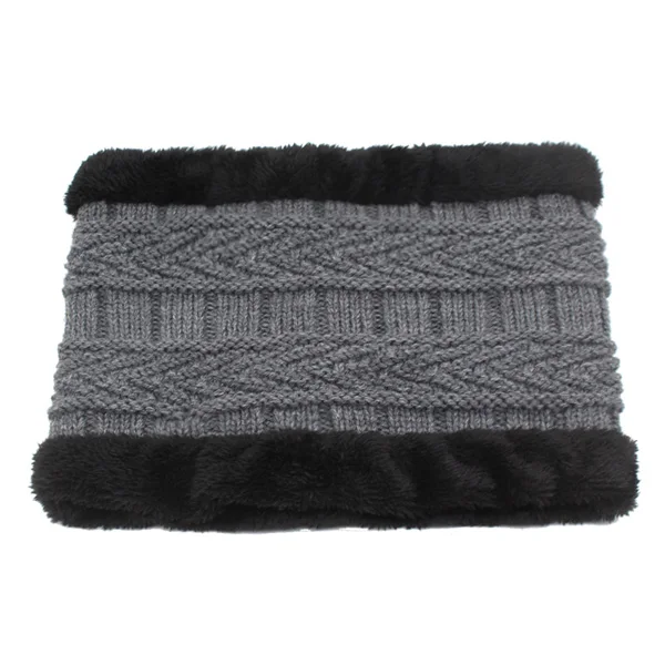 gray scarf AETRUE зимние вязанные шапочки зимняя шапочки мужские шапочки с шарфами мужская женская маска Warm капот теплые лыжные зимние шапки для мужчин шапочка - Цвет: gray scarf