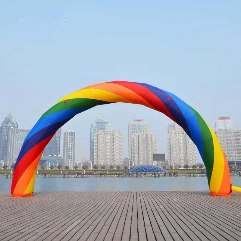 

26ft/8m Inflatable Rainbow Arch for Advertisement with Blower 220V Huge Balloon