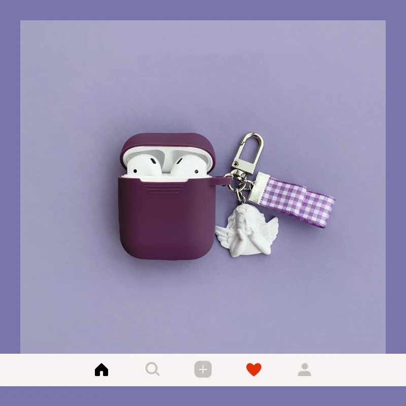 Элегантный силиконовый чехол с ангелом для Apple Airpods аксессуары Bluetooth наушники
