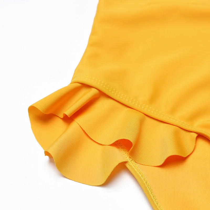 Купальник женский желтый с высокой талией|swimwear ladies|bainbain femme |